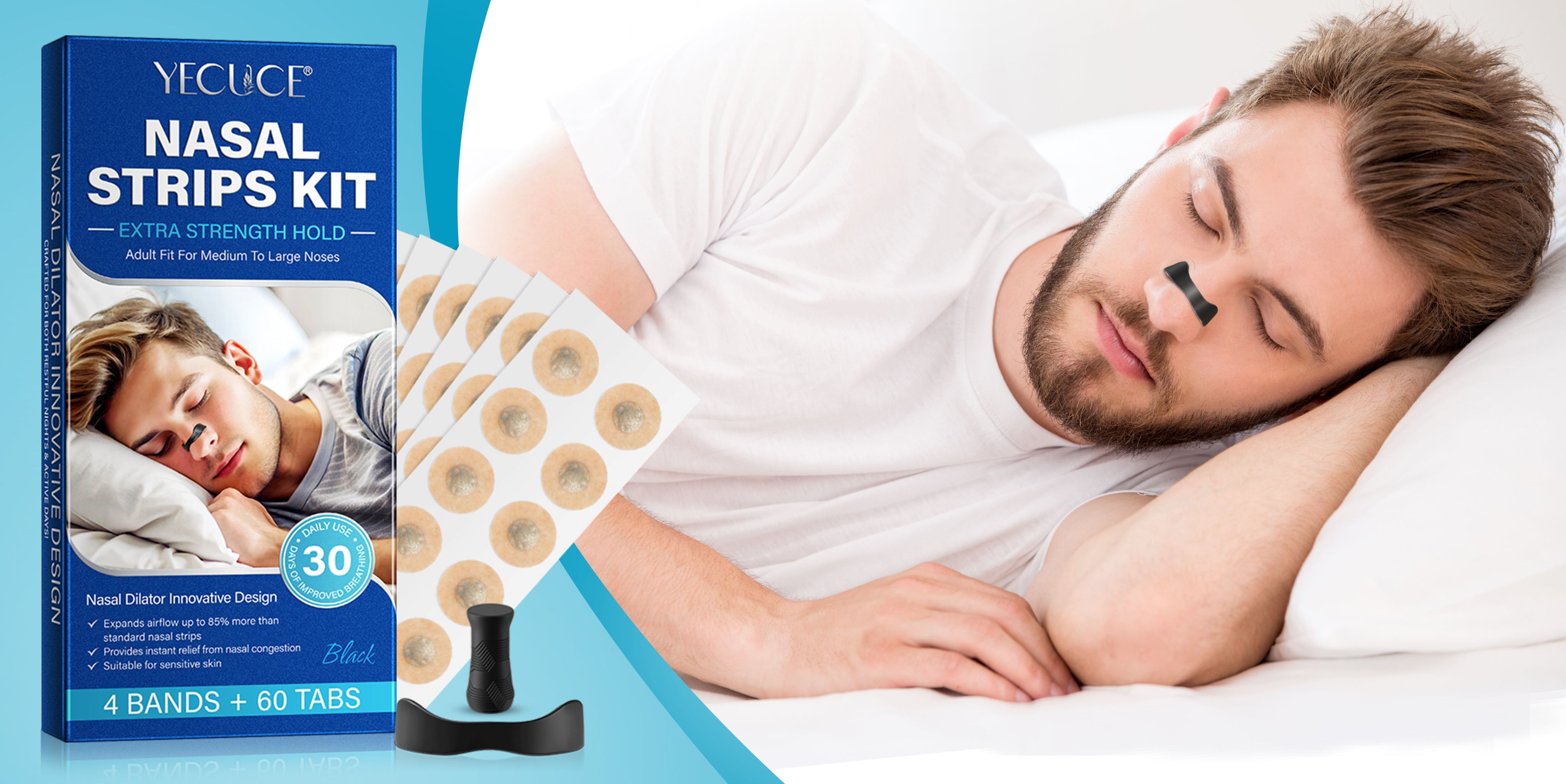 Breathe Easier, Sleep Better: Discover YECUCE Nasal Strips Kit Extra S