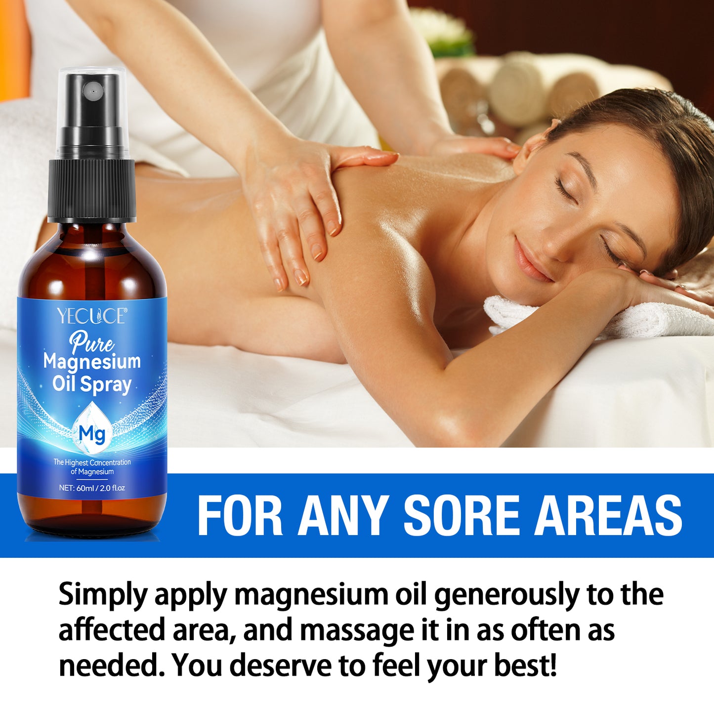 Yecuce Pure Magnesium Oil Spray 60ml