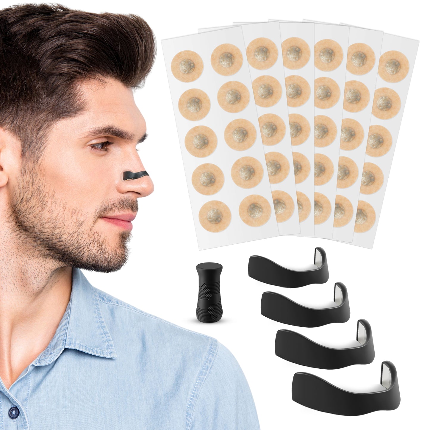 Yecuce NASAL STRIPS KIT,EXTRA STRENGTH HOLD,ADULT FIT FOR MEDIUM TO LARGE NOSES 30pairs