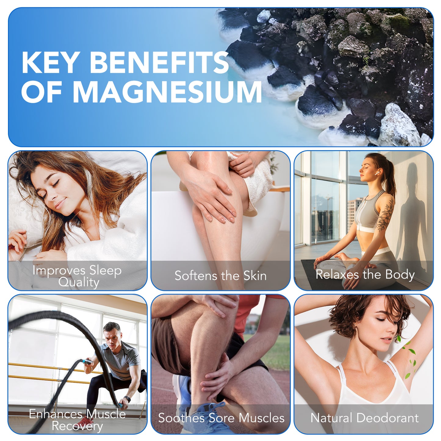 Yecuce Magnesium Flakes for Bath,Organic Pure Magnesium Bath Flakes Great for Foot & Body Bath Soaks- Soak in Natural Salts High-Absorption Efficiency for Relaxation