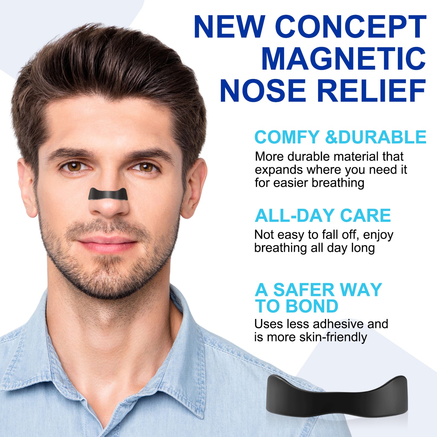 Yecuce NASAL STRIPS KIT,EXTRA STRENGTH HOLD,ADULT FIT FOR MEDIUM TO LARGE NOSES 30pairs