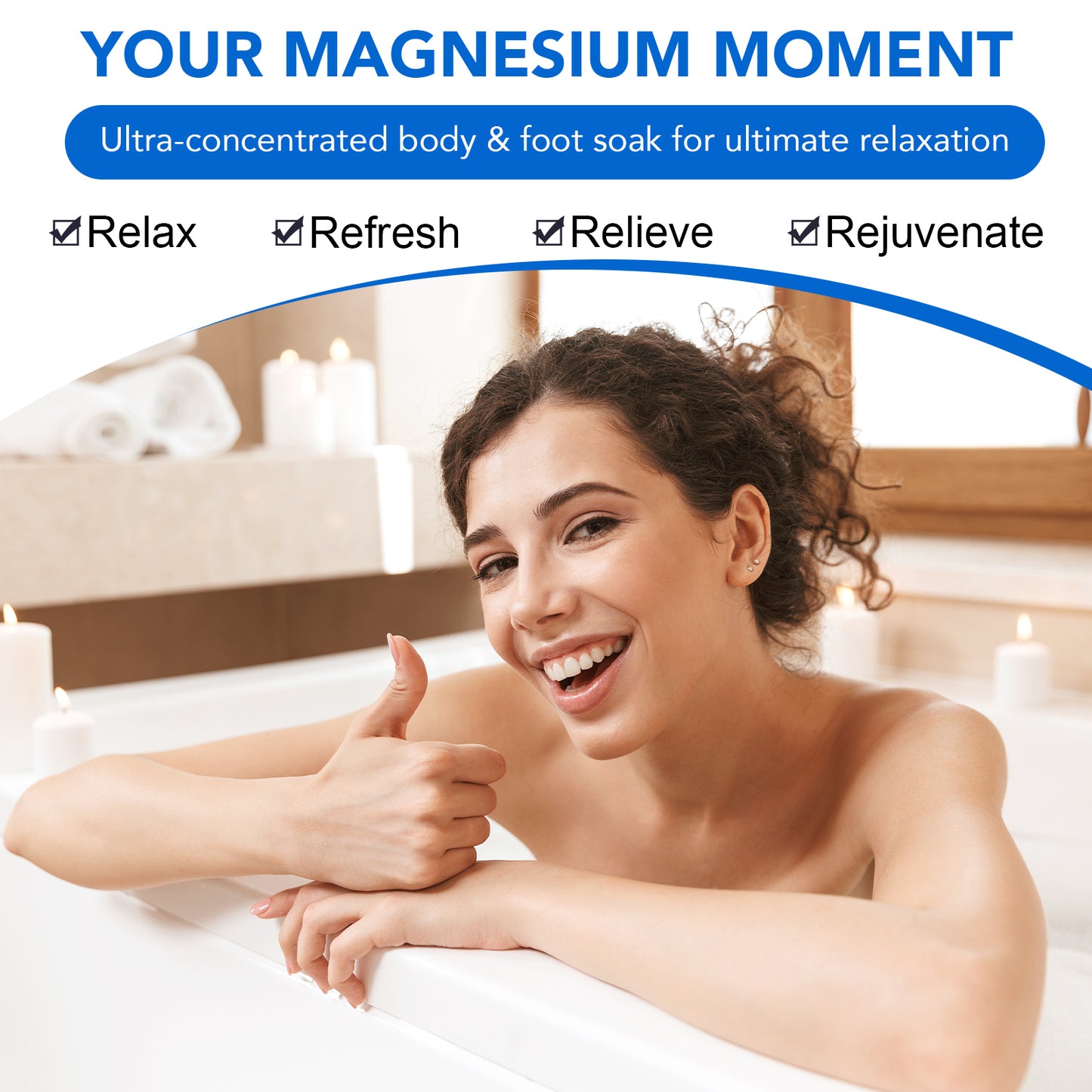 Yecuce Magnesium Flakes for Bath,Organic Pure Magnesium Bath Flakes Great for Foot & Body Bath Soaks- Soak in Natural Salts High-Absorption Efficiency for Relaxation