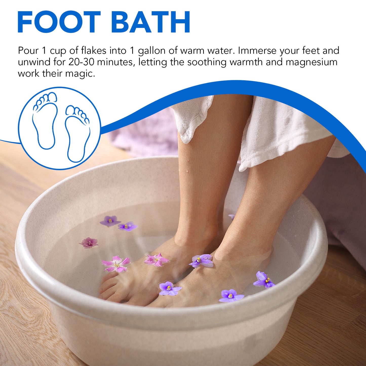 Yecuce Magnesium Flakes for Bath,Organic Pure Magnesium Bath Flakes Great for Foot & Body Bath Soaks- Soak in Natural Salts High-Absorption Efficiency for Relaxation