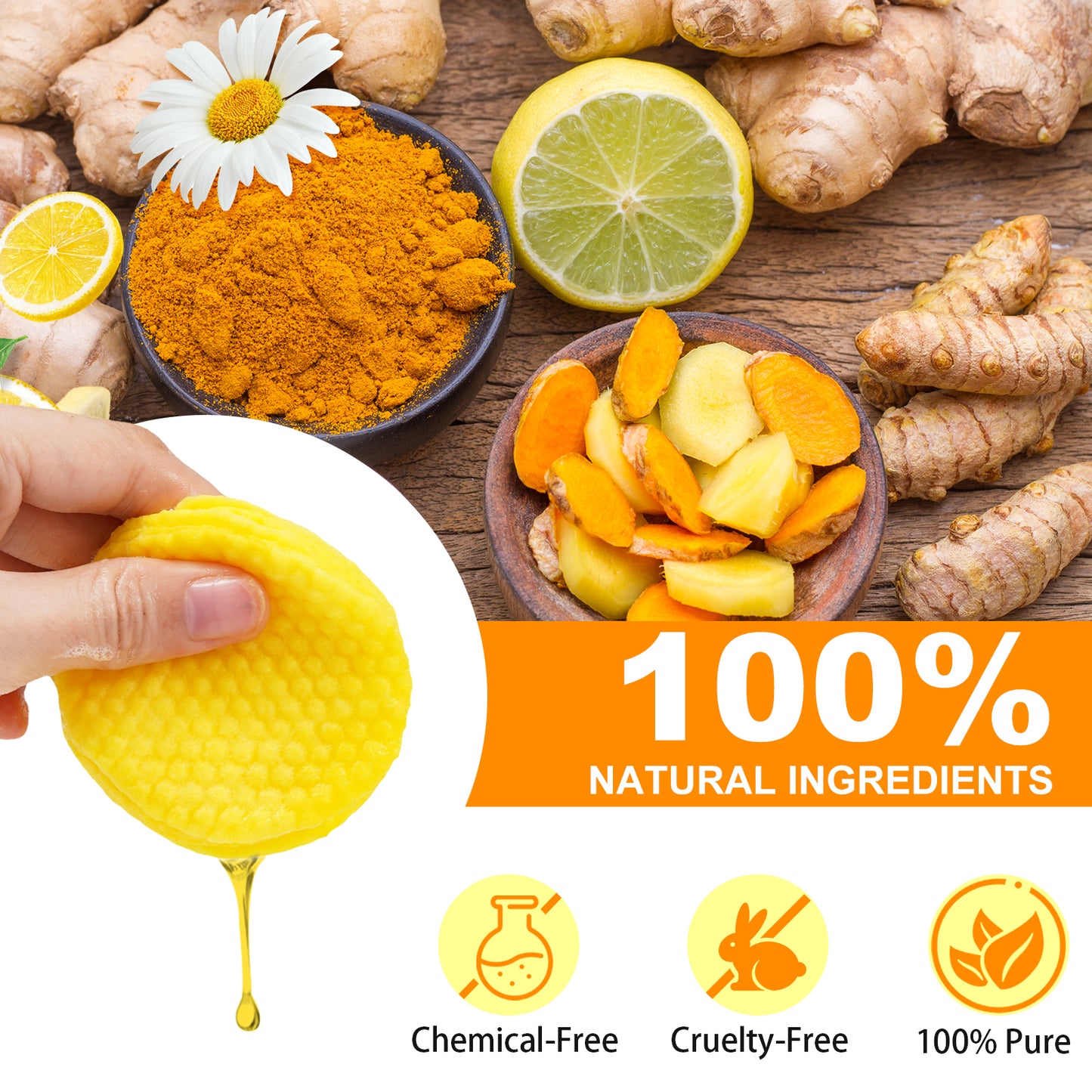 Yecuce KOJIC ACID & TURMERIC CLEANSING PADS 50PADS