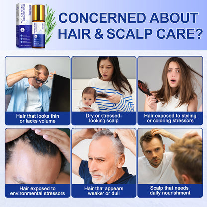 Hair Growth Serum Roll On, Hair Growth Serum Rosemary Oil Helps Hair Growth for Men and Women, Support Scalp Health, Fast-Absorbing, Non-Greasy (1PCS)