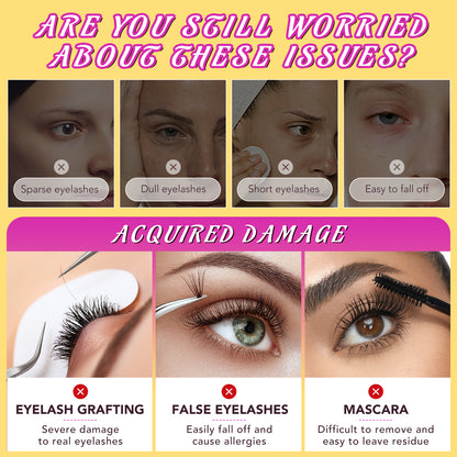 Yecuce Lash Serum - 5ml Rapid Eyelash Growth Serum,eyelash serum,Lash Serum for Eyelash Growth Thickness, Stronger, Healthier Lashes & Brows, Vegan & Cruelty-Free