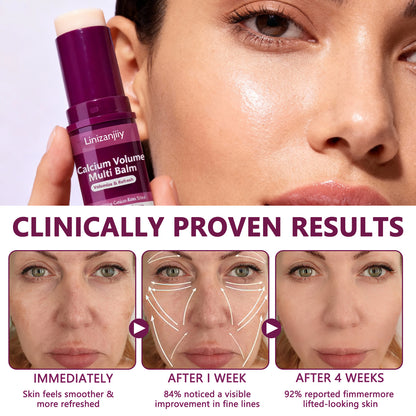 Calcium Multi Balm Stick, 2 PCS Calcium Volume Multi Balm, Anti-aging, Hydrating, Collagen Stick for Face, Eyes, Neck