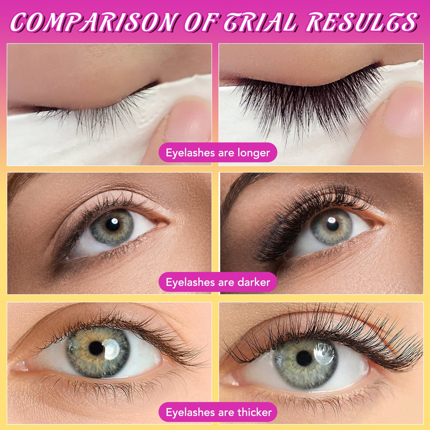 Yecuce Lash Serum - 5ml Rapid Eyelash Growth Serum,eyelash serum,Lash Serum for Eyelash Growth Thickness, Stronger, Healthier Lashes & Brows, Vegan & Cruelty-Free
