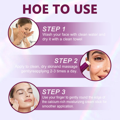 Calcium Multi Balm Stick, 2 PCS Calcium Volume Multi Balm, Anti-aging, Hydrating, Collagen Stick for Face, Eyes, Neck