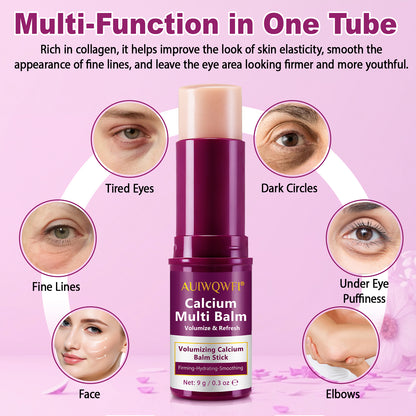 AUIWQWFI Calcium Multi Balm Stick - Moisturizing Cream, Visibly Reduces Wrinkles & Firms Skin, All-in-One Face, Eye & Neck Care for Women & Men, 9g