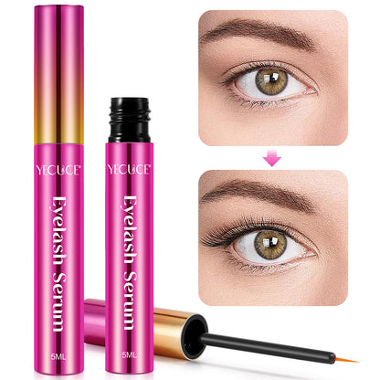 Yecuce Lash Serum - 5ml Rapid Eyelash Growth Serum,eyelash serum,Lash Serum for Eyelash Growth Thickness, Stronger, Healthier Lashes & Brows, Vegan & Cruelty-Free