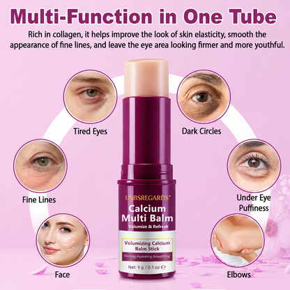 USBSREGARDS Calcium Multi Balm Stick, Calcium Volume Multi Balm, Collagen Moisturing Stick, Under Eye Cream for Dark Circles & Wrinkles, Firming Skin, Lifting Cream for Eyes, Face & Neck