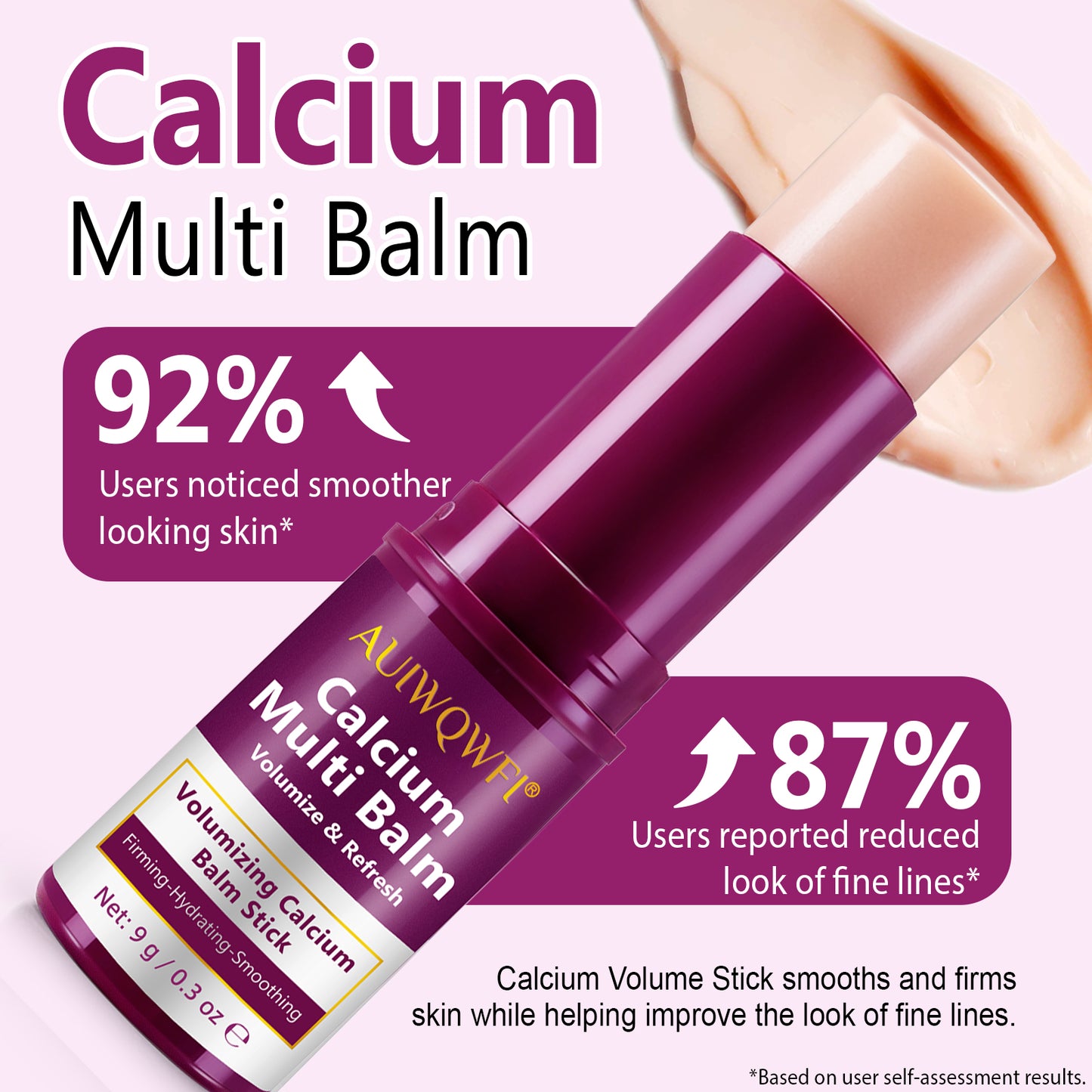 AUIWQWFI Calcium Multi Balm Stick - Moisturizing Cream, Visibly Reduces Wrinkles & Firms Skin, All-in-One Face, Eye & Neck Care for Women & Men, 9g