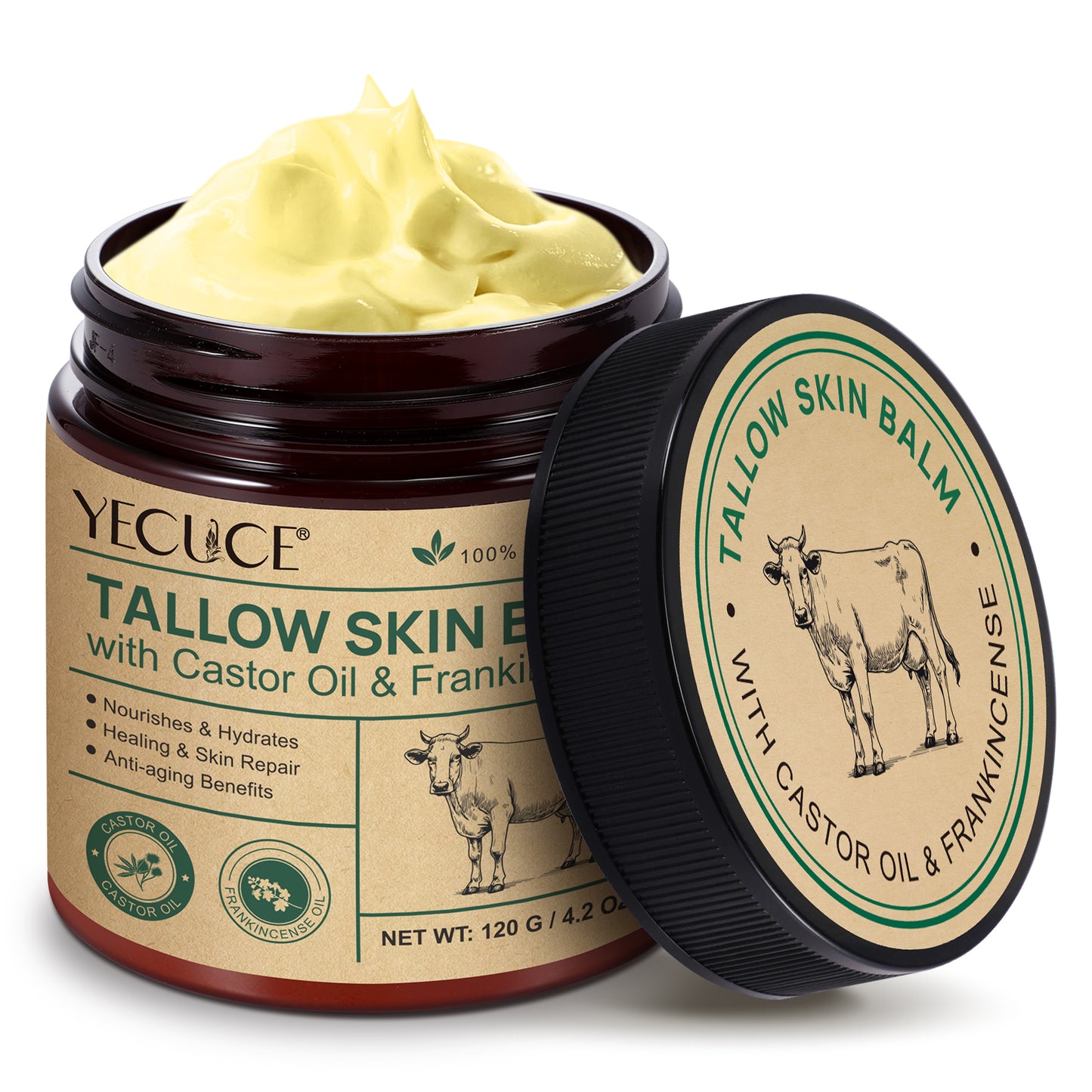 YECUCE TALLOW SKIN BALMwith Castor Oil & Frankincense